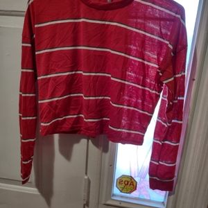 Charlotte russe cropped top long sleeve sz S